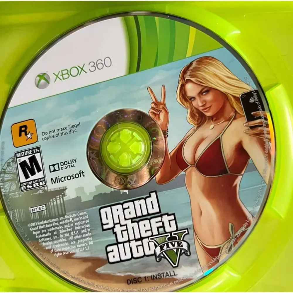 Grand Theft Auto V 5 (2013) Microsoft XBox 360 Atomic Blimp & Manual
